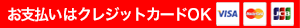 お支払いクレジットカードOK